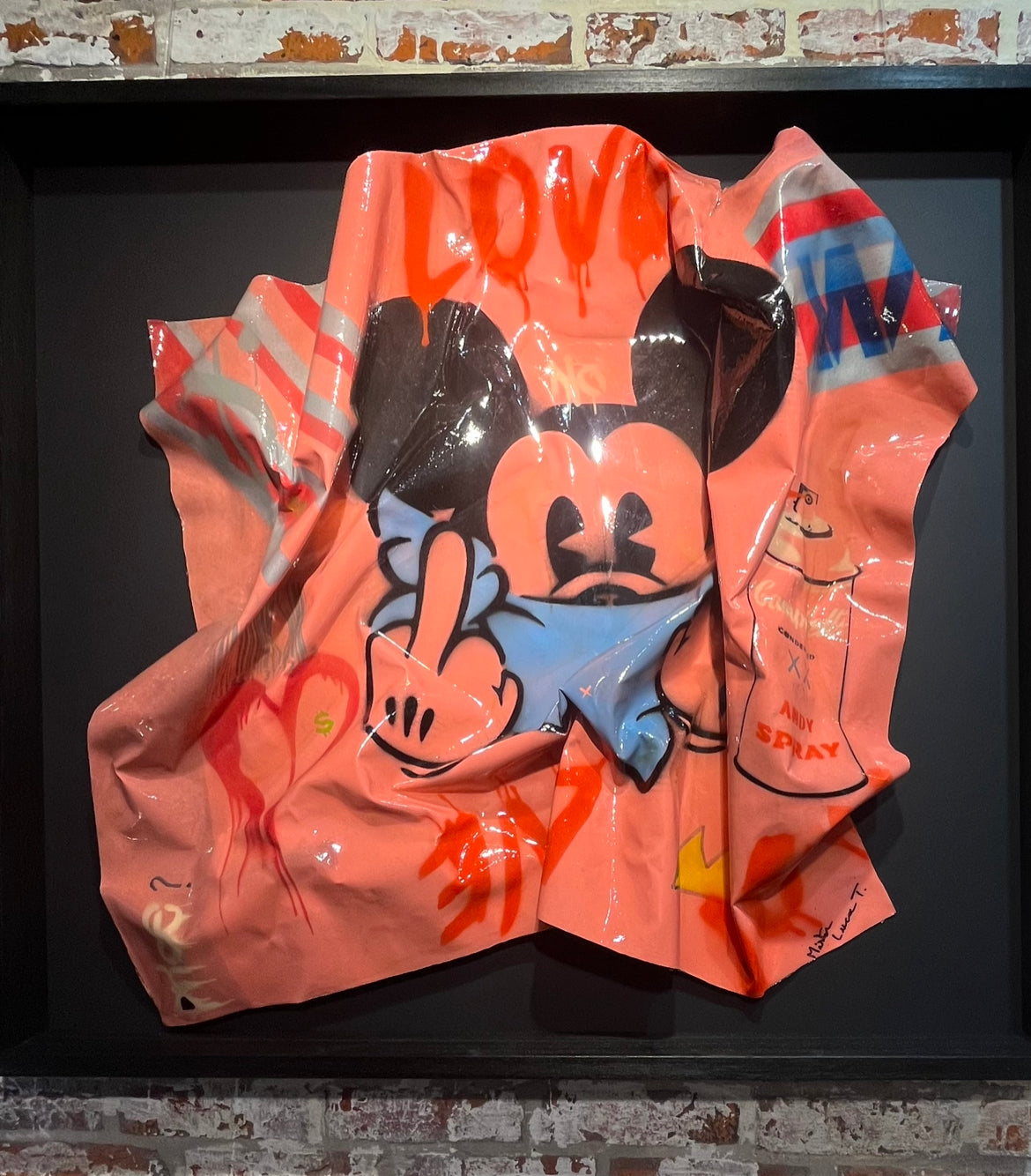 “CRUMPLED ART – MICKEY F*** PINK”